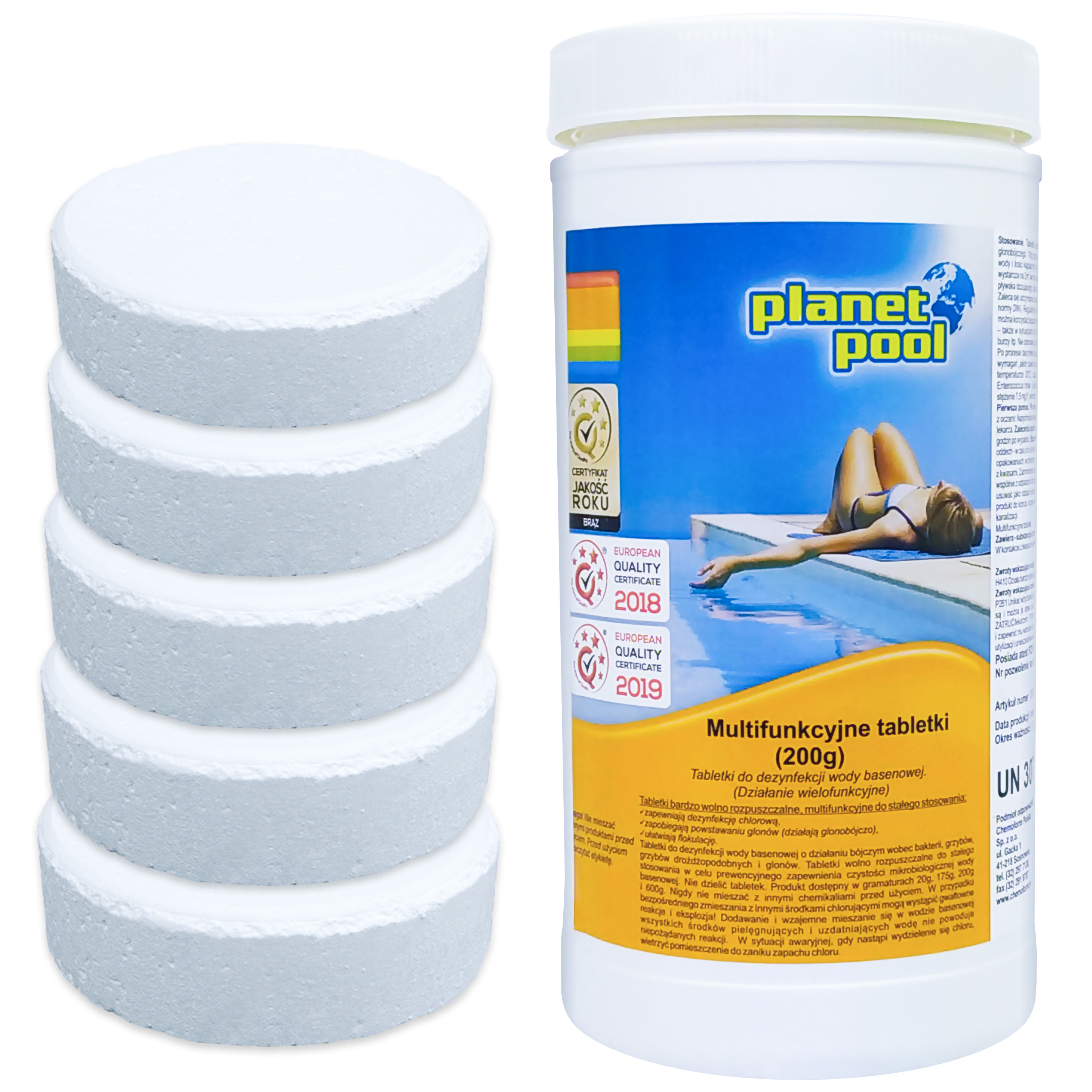 Tabletki chlorowe multifunkcyjne 200g 1 kg